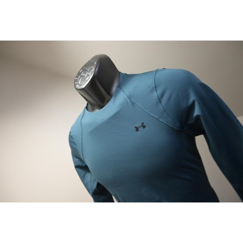 Under Armour Gym‎ Shirt ColdGear Fitted Long Sleeve Blue Womens Size Small